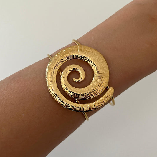 Swirl Gold Bangle