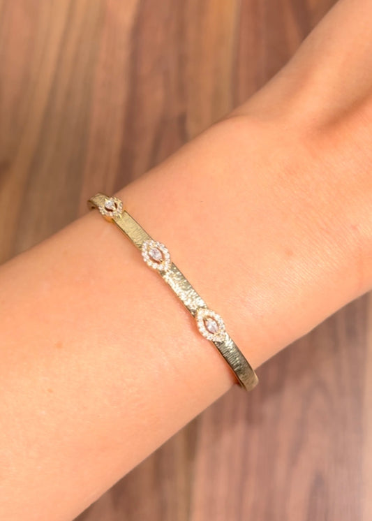 Marquise Gold Bangle