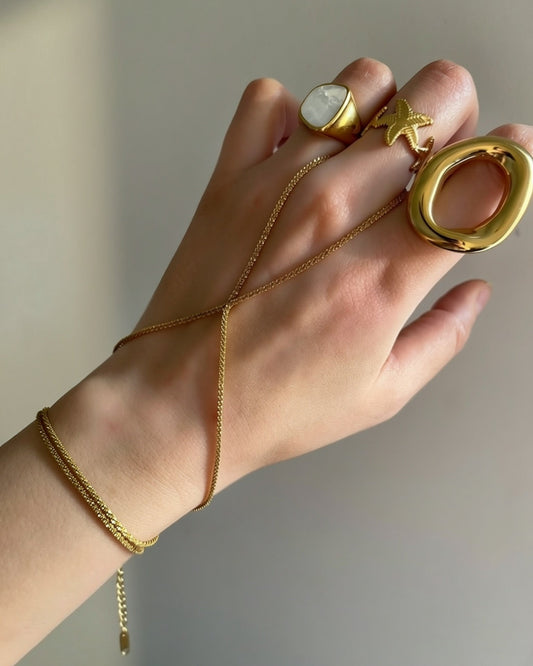 Gold Sparkle Hand Chain