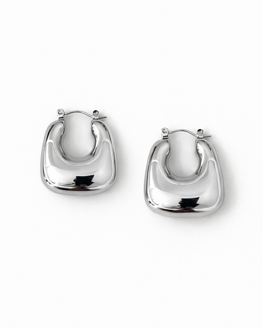 Luna Silver Hoops