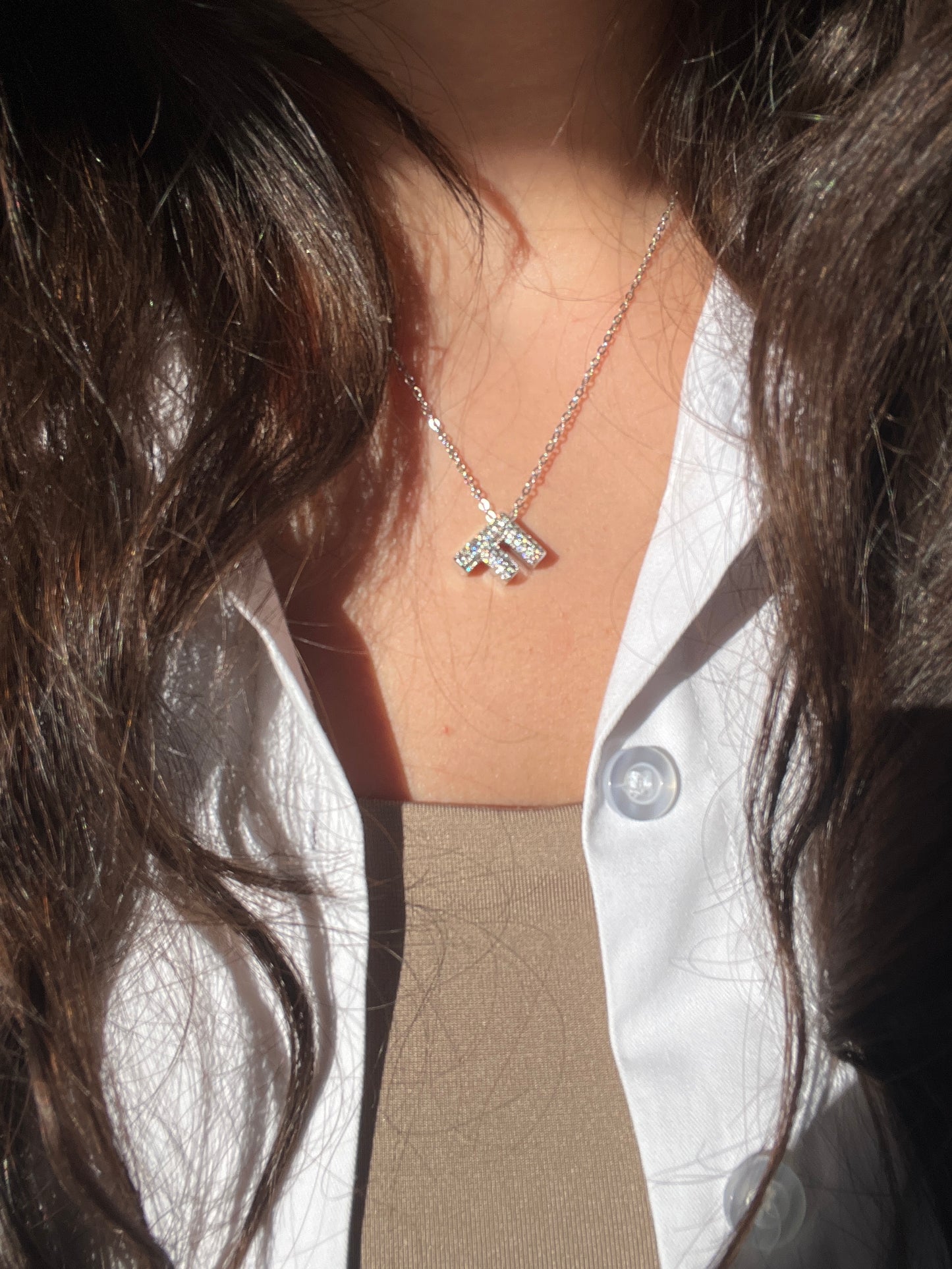 Mini Initial Silver Necklace