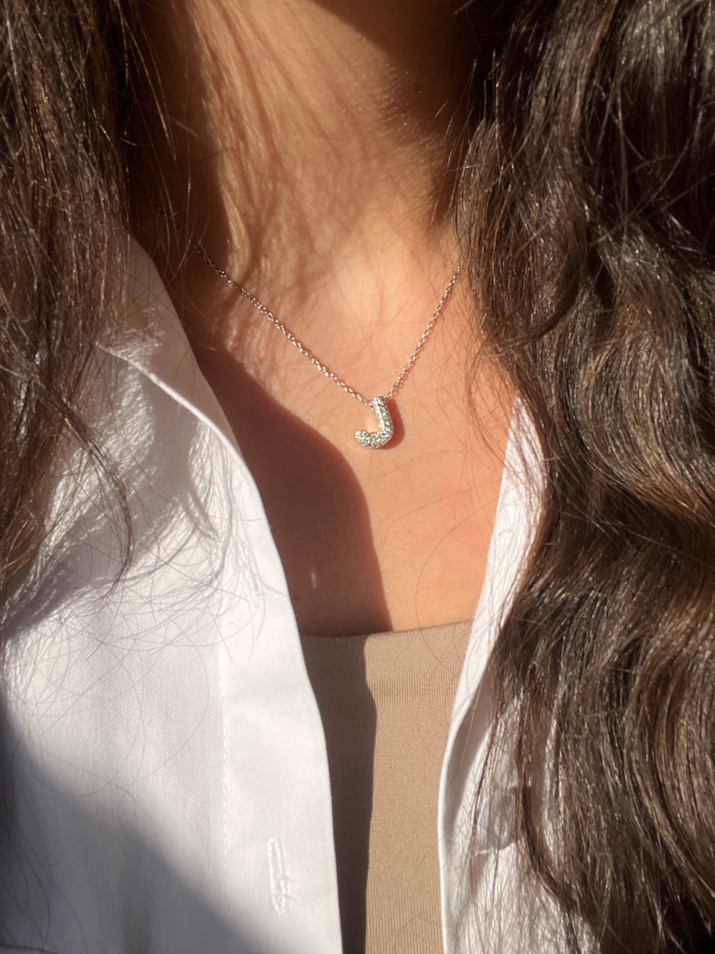 Mini Initial Silver Necklace