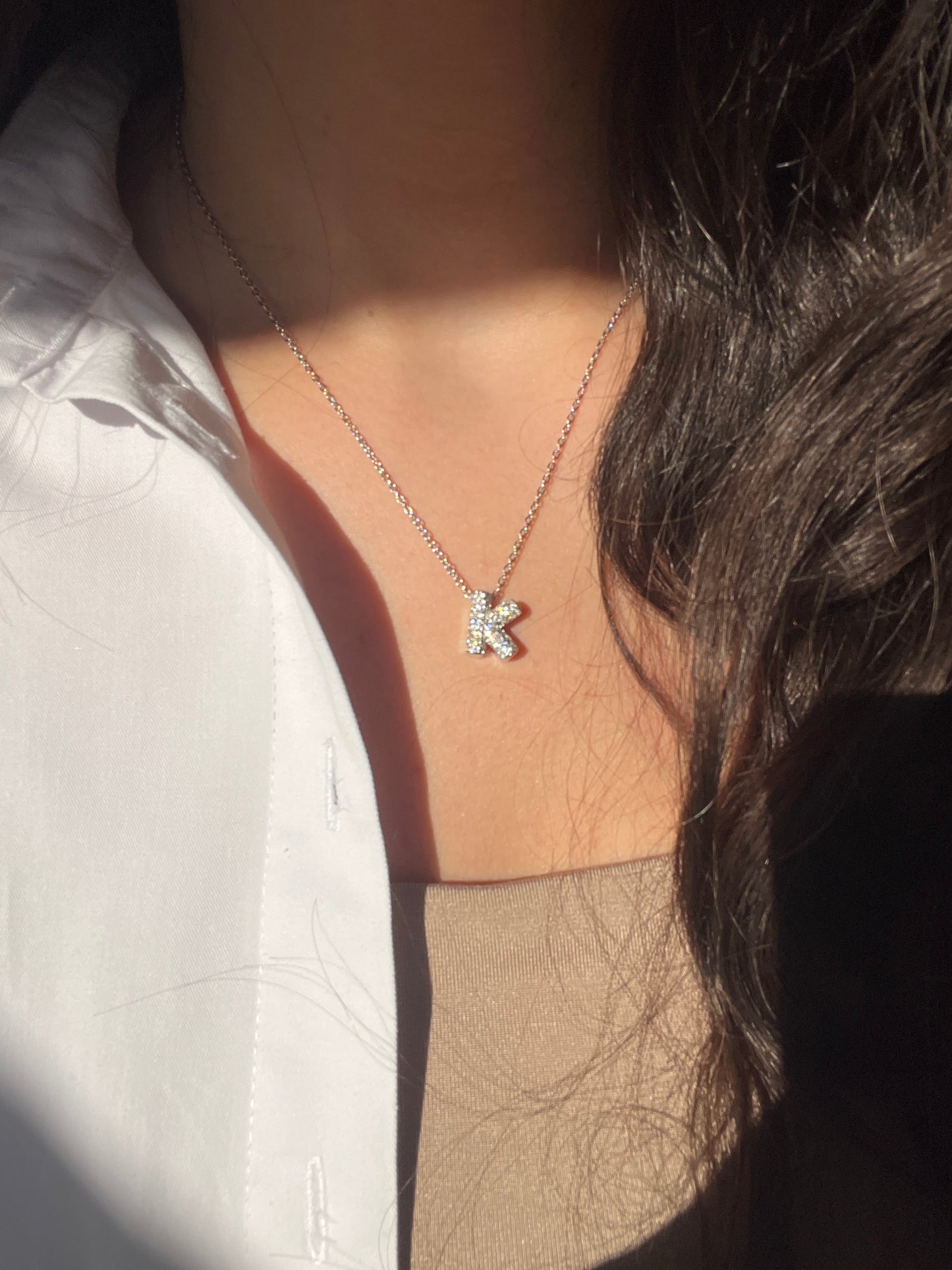 Mini Initial Silver Necklace