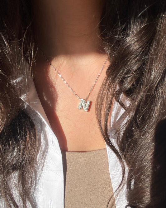 Mini Initial Silver Necklace