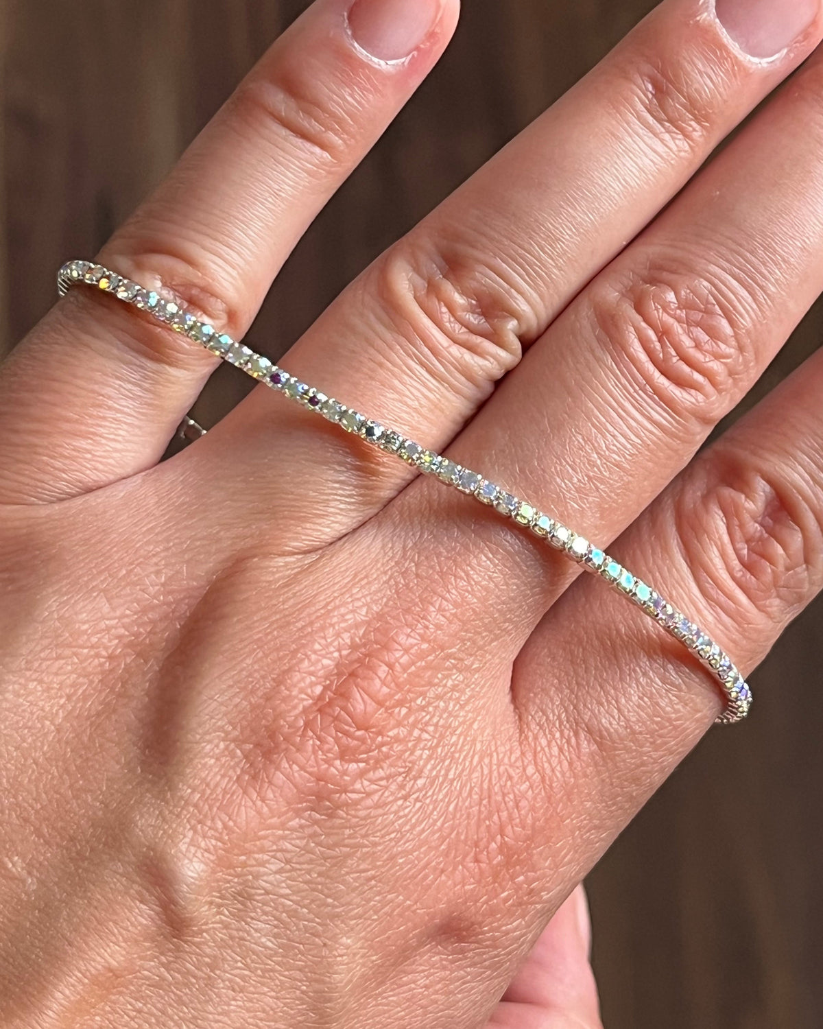 Silver Tennis Anklet