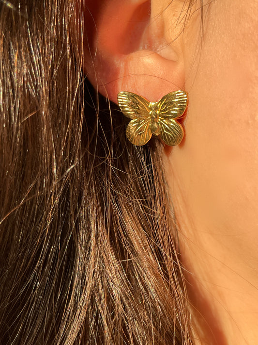 Gold Butterfly Earrings